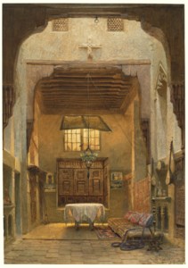 The artist’s studio in Cairo ( recto ); Architectural sketches of the artist’s studio in Cairo ( verso )