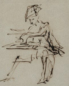 Two studies for Nelson sealing the Copenhagen Letter; and John Knox Preaching