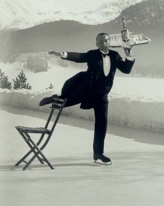 Ice Skating Waiter, St. Moritz, 1932