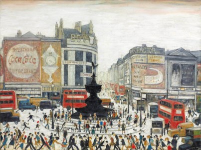 LAURENCE STEPHEN LOWRY, R.A., Piccadilly Circus, London