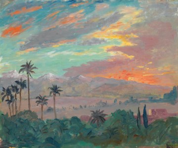 Sunset over the Atlas Mountains