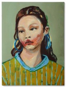 Claire Tabouret, Makeup (Blue Earrings)