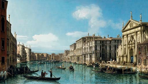 Bernardo Bellotto Venice 1721-1780 Warsaw, The Grand Canal at the Church of San Stae, Venice