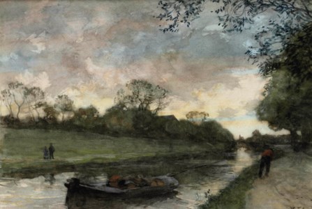 A barge on the Kanaal at Scheveningen