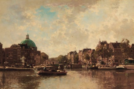 View of the Singel with the Koepelkerk beyond, Amsterdam