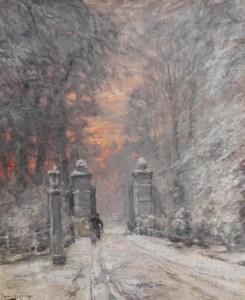 By the gate in winter