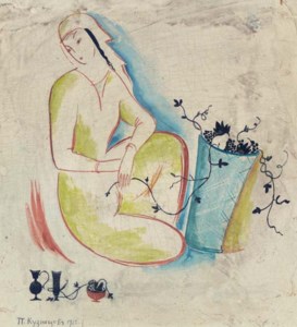 Woman Holding Grapevines