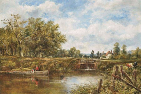 Fishing by the lock