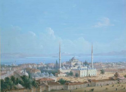 The Sultan Beyazit II Mosque Complex with a View of the Golden Horn beyond, Constantinople