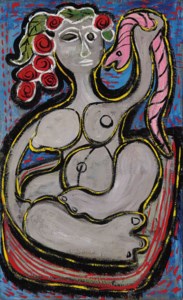 Woman with Pink Snake