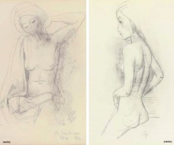 Sitzender Akt (recto); Akt (verso)