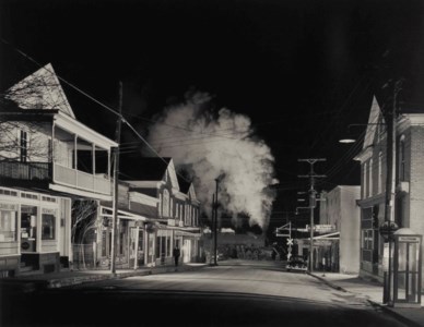 Policeman Weldon Painter Patrols the Main Street, Stanley, Virginia, 1956