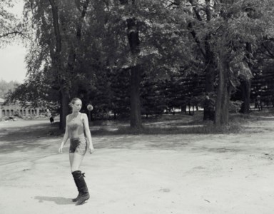 Girl Kicking Ball, Central Park, 1991