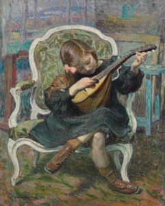 Henri Lebasque, La petite mandoliniste (Marthe Lebasque)