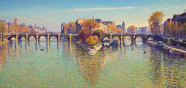 Le Pont Neuf à Paris (beau temps clair)