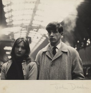 Portrait of Rosie and Christopher Barker, from the feature 'Bored Teenagers' for About Town magazine, Paddington Station, London, 1962