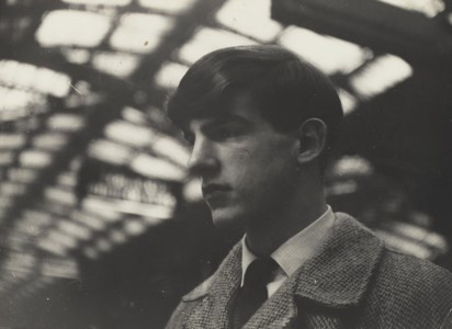 Portrait of Christopher Barker , from the feature 'Bored Teenagers' for About Town magazine, Paddington Station, London, 1962