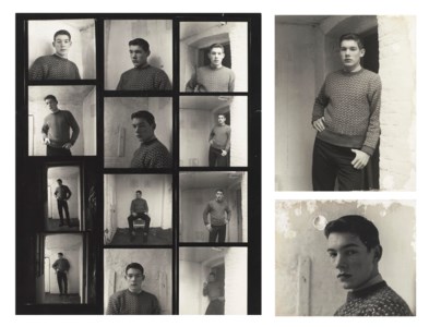 Sebastian Barker, two portraits and a contact sheet, 1961