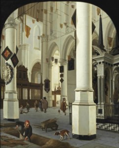 Interior of the Nieuwe Kerk, Delft, from the south-east, with the tombe of William the Silent