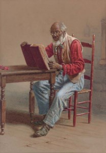 A Seated Man Reading; A Seated Man with a Saw: Two Works