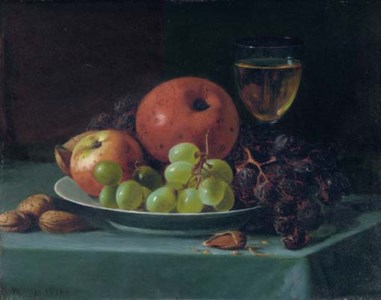 Still Life with Grapes, Walnuts and Apples