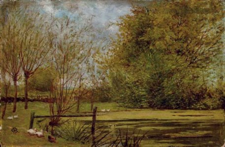 Ducks by a Pond