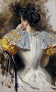 Woman in a White Dress
