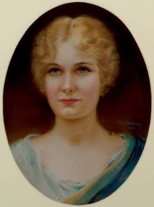 A pair of portraits of two women