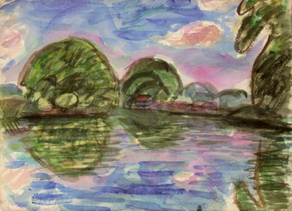 Thames near Long Wittenham; and five further works by the same hand