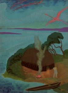Mexican Landscape with Flamingoes