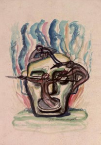 The Senses Dispute; and four further works by the same hand