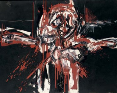 Antonio Saura, Crucifixion noire et rouge