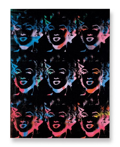 Andy Warhol, Nine Multicoloured Marilyns (Reversal Series)