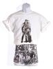 Vintage T-shirt and swim trunks