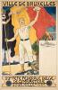 ADOLPHE CRESPIN (1859-1944).  VILLE DE BRUXELLES / 22E FETE FEDERALE BELGE DE GYMNASTIQUE. 1895. 70x46½ inches, 177¾x118 cm. Ed. Duyck.
