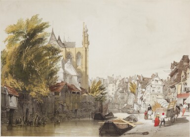 Rue de Rivage, Abbeville, from Picturesque Architecture in Paris, Ghent, Antwerp, Rouen