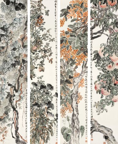 Qi Baishi, Qi Baishi, Flowers and Fruits  |  齊白石  繁花碩果