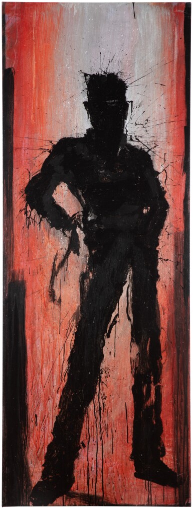 Standing Shadow in Orange and Pink