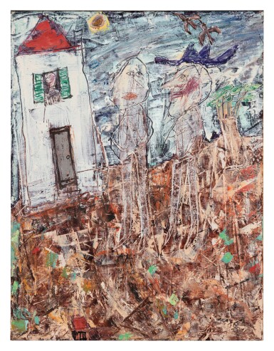 Jean Dubuffet, Visiteur au chapeau bleu