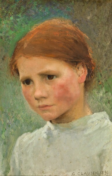 Sir George Clausen, R.A., R.W.S., R.I., Portrait of a Child, Rose Grimsdale