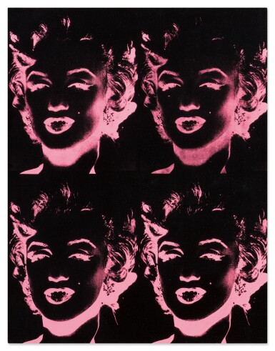 Andy Warhol, Four Pink Marilyns (Reversal Series)
