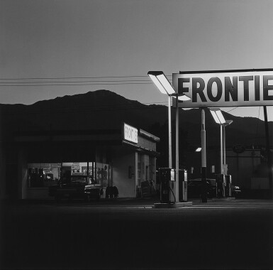 '"Frontier" Gas Station and Pike's Peak, Colorado Springs, Colorado'