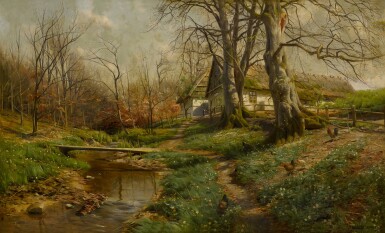Farmstead by a Stream