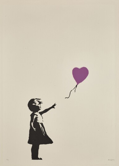Banksy & Eine, Girl with Balloon – Colour AP (Purple)
