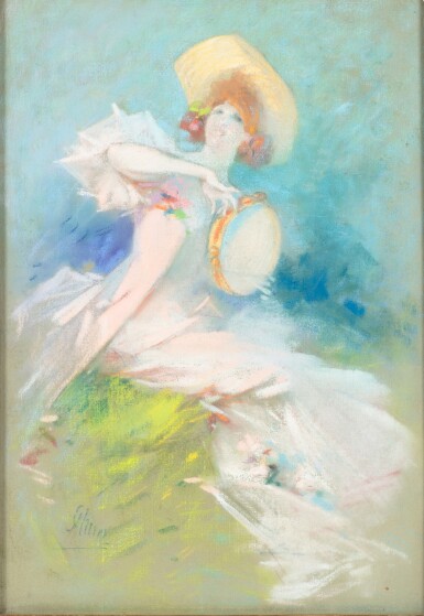 Playing Tambourine | Femme au tambourin