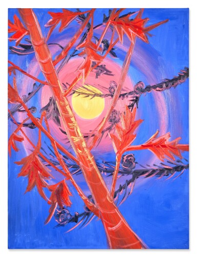 Little Peach Moon (Full Lover´s Moon, Red Trees, Cushing), 2021