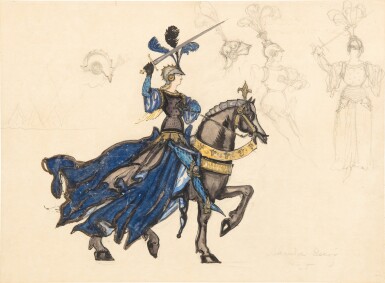Costume Design for Ida  Rubinstein in L'Impératrice aux Rochers. Un Miracle de Notre-Dame | Costume de théâtre pour Ida Rubinstein dans L'Impératrice aux Rochers. Un miracle de Notre-Dame