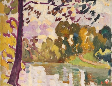 Le Chemin au bord du lac du bois de Boulogne