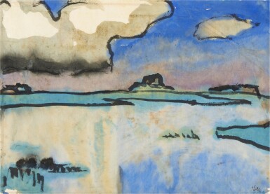 Marschlandschaft mit großer Wolke (Marsh Landscape with Large Cloud)