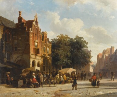 Market day in a Dutch town
